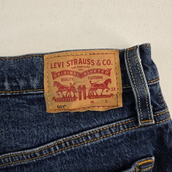 Levi's 501 shorts womens denim size 30 blue 6474 - Picture 3 of 11